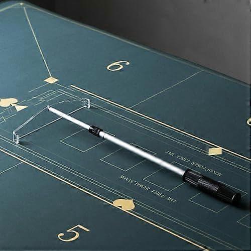 Teleskopisk Poker Chip Rake, Push Stick til Poker Chips, Akryl Rake Tool til Nem Chipstyring Silver
