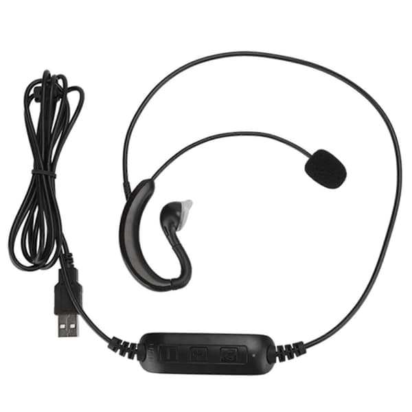Öronkrok Headset USB Hörlurar Dator Notebook Tillbehör för Skype / QQ / MSN [DB]