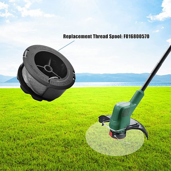 F016800570 Ersättningsspole 16mm 6m för Bosch Universal GrassCut 18 18-26 18-260 Grästrimmer (4 spolar) 6 spools