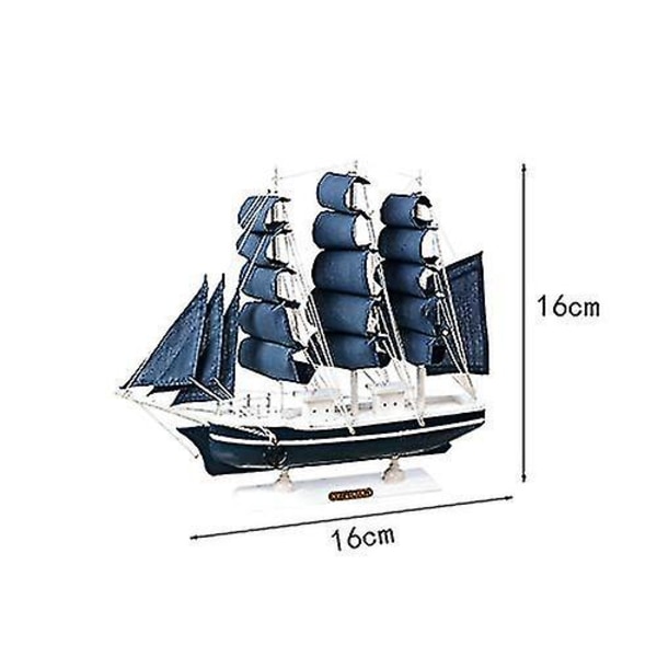 Skeppsmodell Segelbåt Dekoration Trä Nautisk Corsair Bordprydnad Marin Leksak HantverkBY 16CM