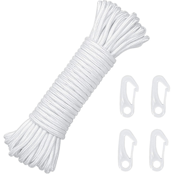 15m 6mm Nylon Flagglina Flaggstångsrep Rep för Flaggor BY