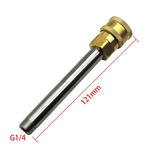 10 cm Spyd-stang Adapter for Høytrykksvaskerpistol med 1/4 Hurtigkobling for Karcher Lavor Bosch Nilfisk Interskol Orange