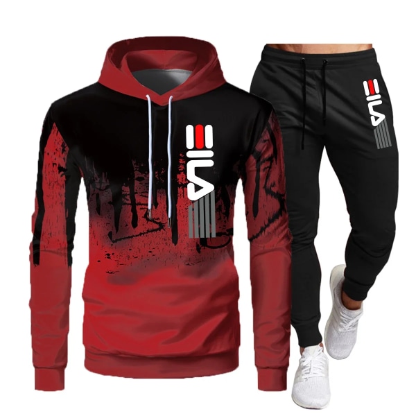 2023 Höst och vinter hoodie kostym herrmode hoodie byxor casual jogging kostym sportkläder sweatshirt 4 3XL