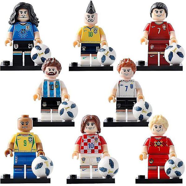 Football Building Blocks Ronaldo Lionel Messi Beckham Neymar Twitchy Puzzle Toy[HK]