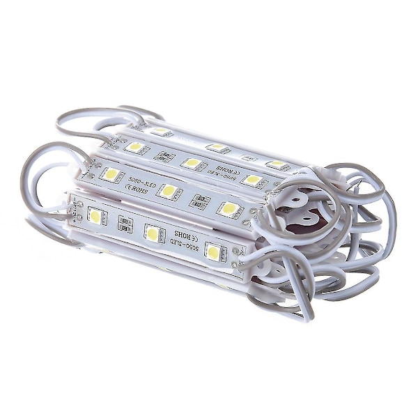 20 st 5050 Smd 3-LED-moduler Vitt Vattentäta Moduler 12v