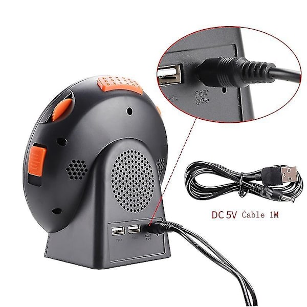 3-i-1 Vibrerande larm Blinkande ljus LED väckarklocka Snooze Sängvibrator Väcka ringsignal för tunga sovare Döva Senior USB-laddare USB Model