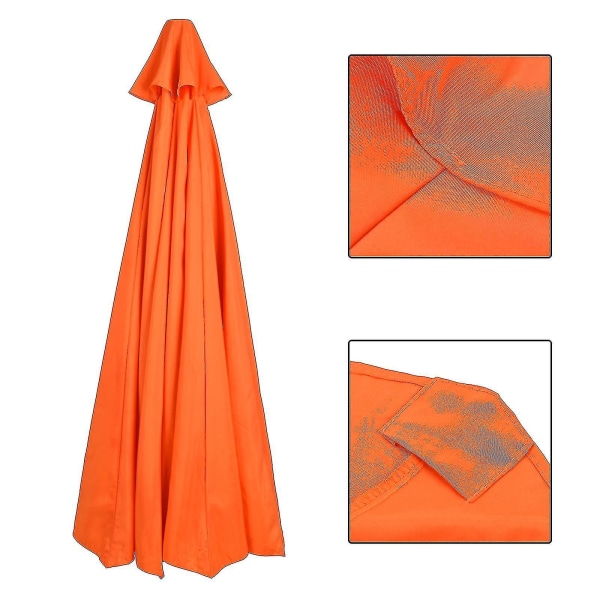 Bedste sælger erstatning stof haveparasol baldakin cover til 3m 6/8 arm terrasse sol paraply 50% tilbud-xgm-xgm Orange 300cm*8k