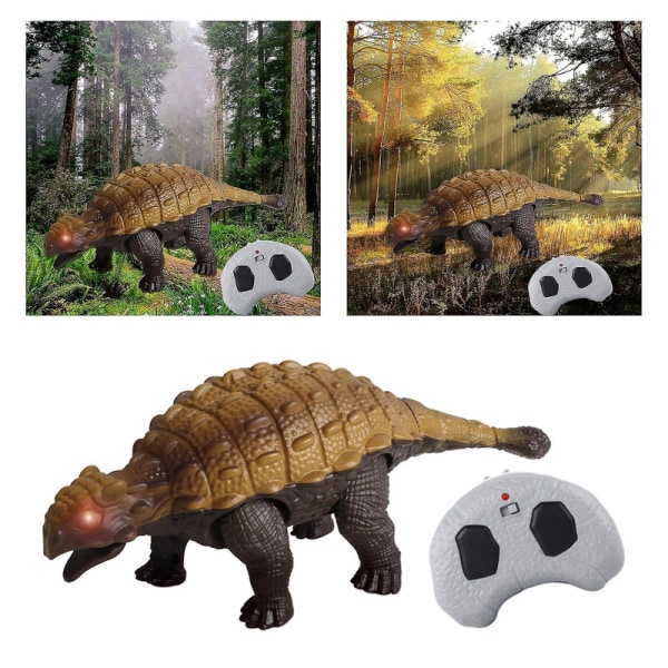 Realisttisk RC-Dinosaurie för Barn - Pedagogiska Rytande Ljud, 360° Rotation, Stunt Brachiosaurus [DmS] Ankylosaurus