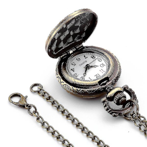 Vintage-tyylisen taskukellon rooman numerot steampunk-kvartsitaskukello riipus neulekaulakoru