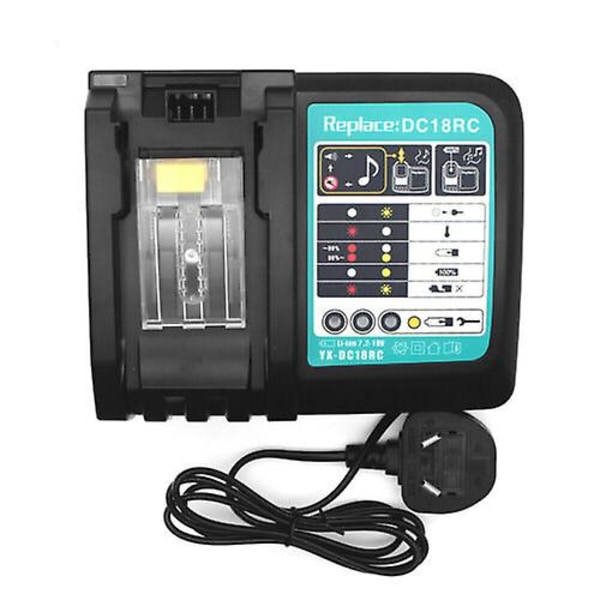 Til Makita Dc18rc Hurtig Hurtig Lithium-ion Batterilader (bl1830 Bl1850) 18v 3a EU Plug
