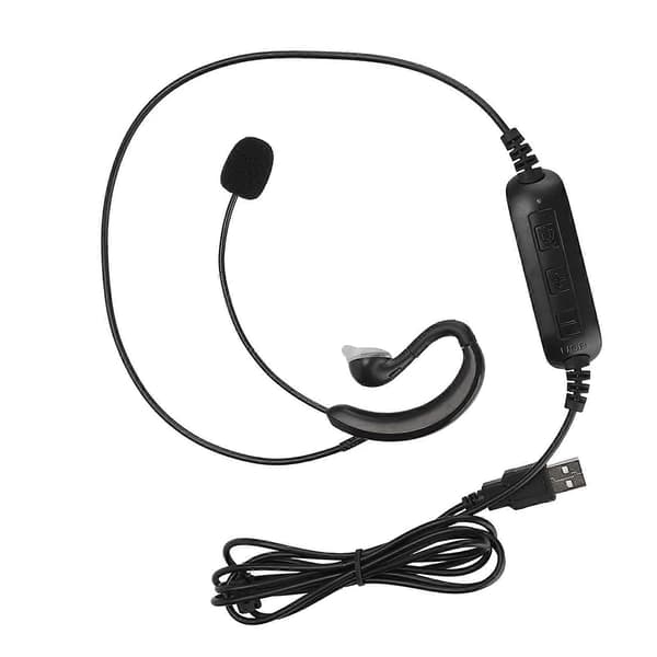Ørekrog Headset USB Hovedtelefon Computer Notebook Tilbehør til Skype / QQ / MSN [DB]