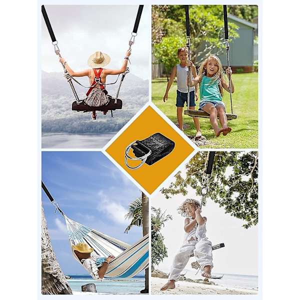 Bluefire Tree Swing Strap, 316cm Extra Long Hammock Tree Strap With 2 Heavy Duty Safety Locks And D-rings, Perfect For Hammock Hanging Kit Straps With