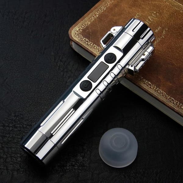 Vindsikkert Pulse Arc USB Genopladelig Lighter med Razor Portable GadgetsBY Silver