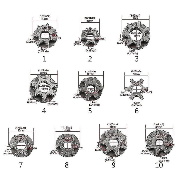 Kædesavskædegear tandhjul drev udskiftning tandhjul elværktøj 7 tooth sprocket 810