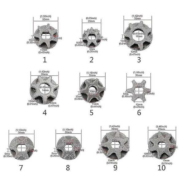 Ketjusahaketin ketjun hammaspyörä vaihteisto vaihtohammaspyörä sähkötyökalu 7 tooth sprocket 912