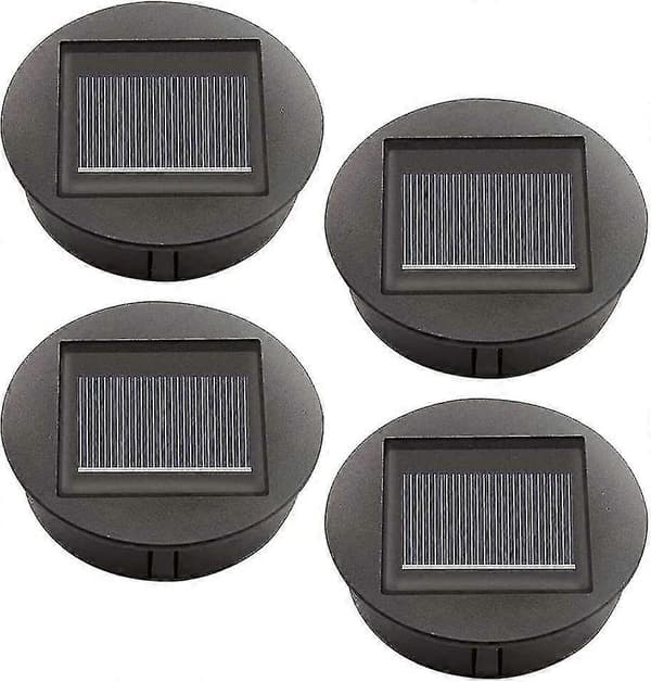 4 stk. udskiftnings solcellelamper med LED-pærer, udskiftning af solcellelamper