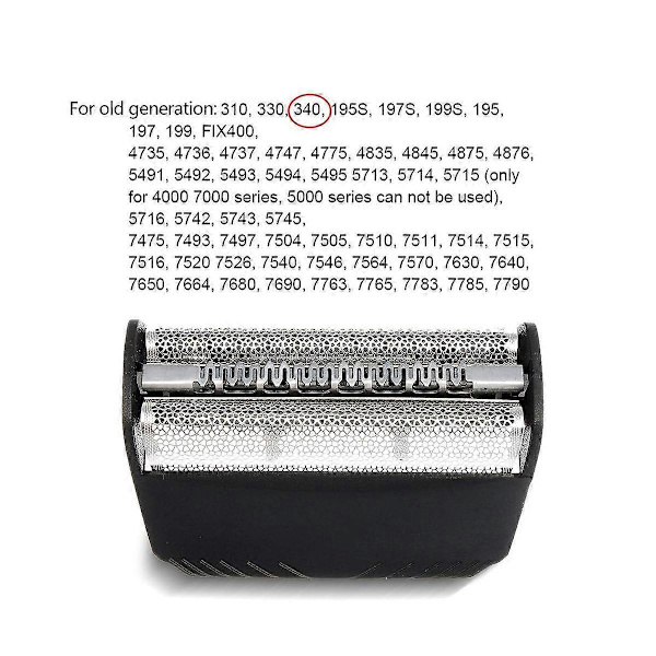 Reservefolie og Klinge 30B til BRAUN 330 199 197S-1 195S-1 4845 4745 5743 7516 7475 7493 7763 7783