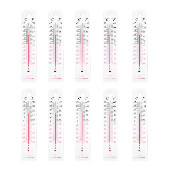 10 stk./sæt Indendørs Termometer Brug Nøjagtig Celsius Fahrenheit Display Termometer As Shown 10pcs