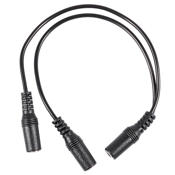 28 cm 3,5 mm hunn til dobbel jack hunn Y-splitter stereo lydkabel svart
