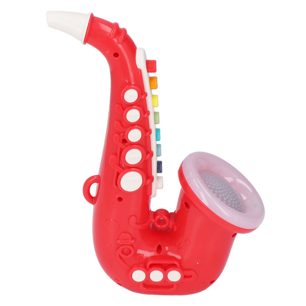 Barn Saxofon Leksak Pojkar Flickor Härlig Justerbar Musikinstrument Leksak Födelsedagspresent för Fest Röd