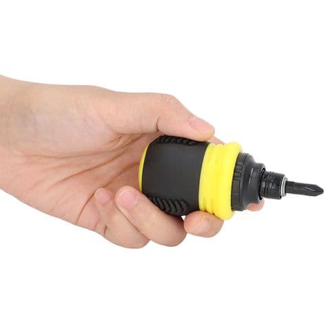Mini magnetisk skrutrekker med utskiftbare Phillips- og flatbits, multiverktøy i kromvanadiumstål for gjør-det-selv-prosjekter