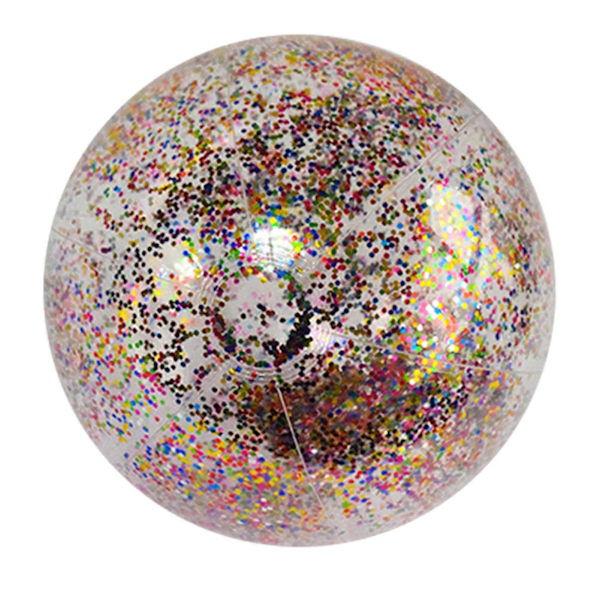 Stor Uppblåsbar Glitter Pool Strandboll 24/16 tum för Sommarstrand Poolparty Multicolour 60cm