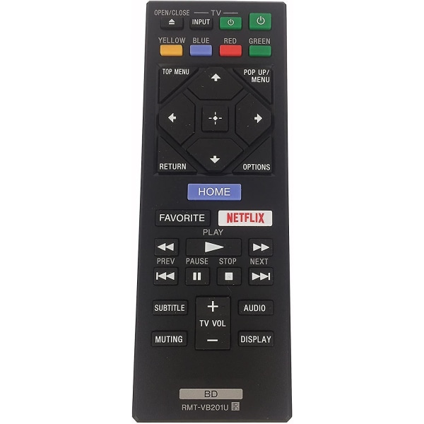 Rmt-vb201u Fjernbetjening Til Sony Blu-ray Dvd Afspiller Fjernbetjening Bdp-bx370 Bdp-s1700 Bdp-s3700
