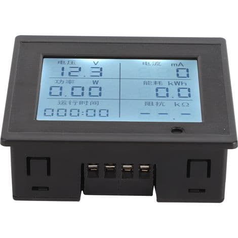 Digital DC 6-200V Voltmeter Amperemeter med Multifunktions LCD-display