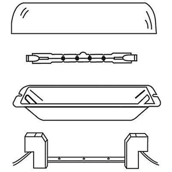 2-pack R7S LED-lamphållare 118mm Halogen, AC 100-240V, Linjär Keramisk Hållare för Spot