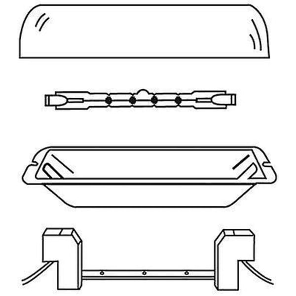 2 stk. R7S LED Lampeholder 118mm Halogen, AC 100-240V, Lineær Keramisk Holder til Spot