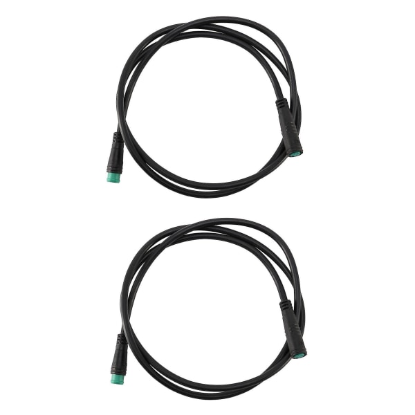 2x E-sykkel Displaykabel 5-pin for BBS01/BBS02/ Mid Motor Elektrisk Sykkel Display Forlengelseskabel