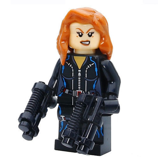 Coola Superhjälte Byggklossar Leksak för Barn Tidig Utbildande Pussel Leksak för Pojkar Flickor  [DmS] Black Widow