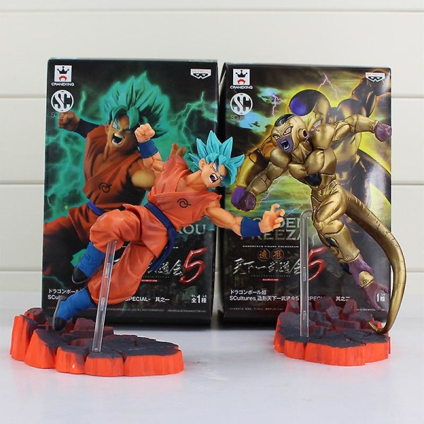 Dragon Ball Z Dbz -hahmo Super Saiyan Blue Goku Golden Frieza Pvc -toimintahahmot Keräilymalli Lelut Lapsille Lahja A opp bag