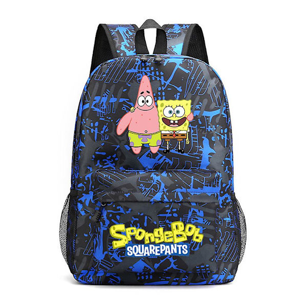 Spongebob Squarepants Patrick Star Ryggsäck Barn Barn Pojkar Flickor Skola Väska Resa Axel Remsäck A