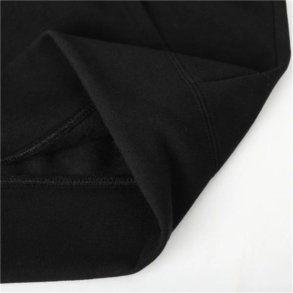 Miesten verrypuku Hupullinen pusero + Collegehousut Urheiluasu Rentouttavat Joggerit Urheiluvaatteet 2-osainen Miesten fleece-katumuotiset setit Black XXL