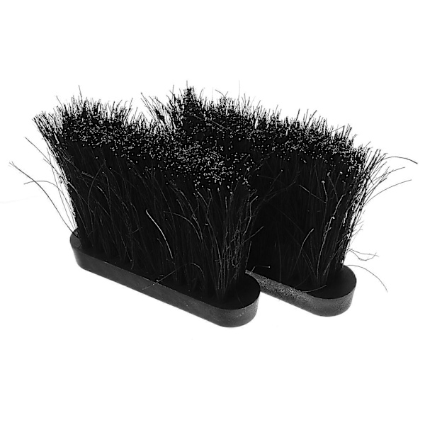 2 st Kaminkvastborsthuvuden Ersättningshuvud Kaminkvastborsthuvuden Ersättningskaminkvastrengöringstillbehör Black 11.20X9.50X3.00CM