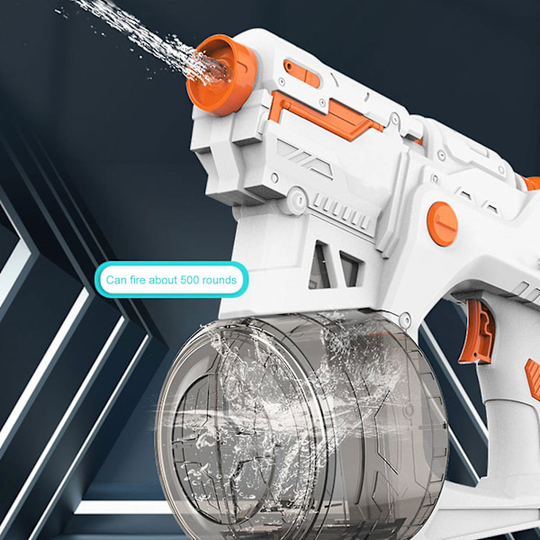 2 stk Elektriske Vandpistoler Automatisk Vandpistol 10 Meter Rækkevidde Kraftfuld Super Soaker Sprøjtepistol Til Børn Orange