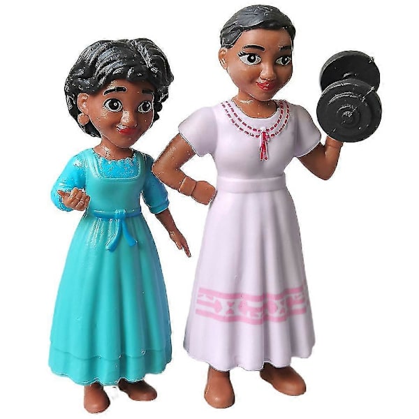 6 stk./sæt Encanto Figur Bruser Legetøj Kage Topper Skrivebord Minifigurer Ornament Skrivebords Dekoration