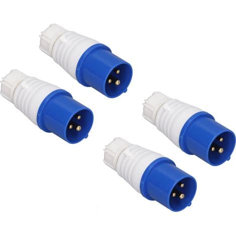 Industrielle 16A IP44 Vandtætte Stik med Messing- og PP-forbindelser 220-250V
