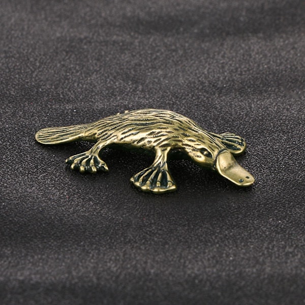 Miniature Næbdyr Figur Messing Næbdyr Statue Næbdyr Ornament til Hjemmet Copper 5.5cmx3.3cm