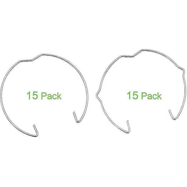 30-pack fjäderklämmor för GU10 MR16-lampor, 50 mm diameter, för downlights, LED- och halogenlampor