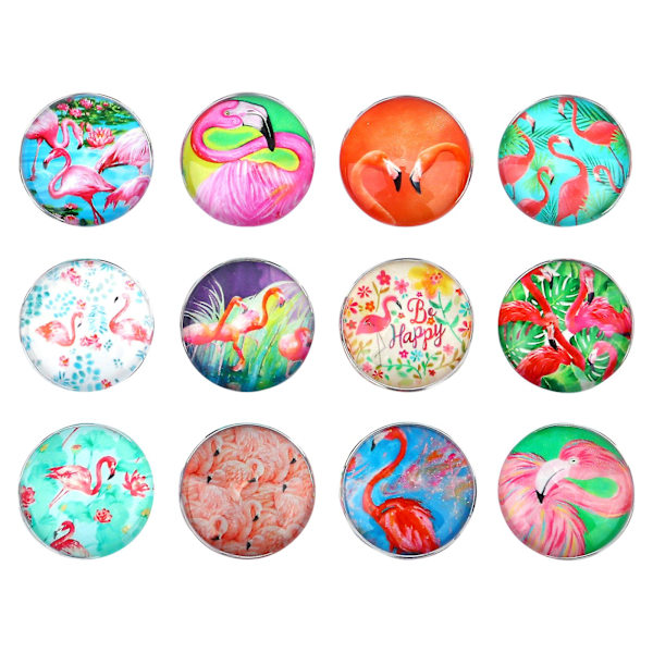 24kpl Flamingon Kuvioisia Magneeteja Luovia Jääkaapin Magneeteja Koriste-esineitä Colorful 2x2cm