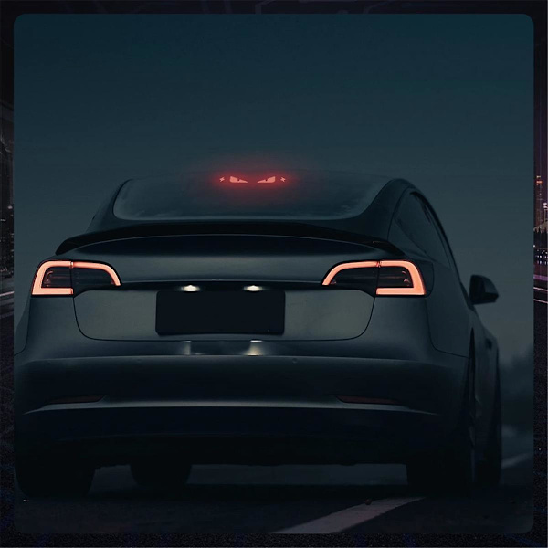 Jarruvalosarja Model Y:lle, Devil Eye -auton takavalon tarra Auton ulkotilojen lisävarusteet St  (FMY)