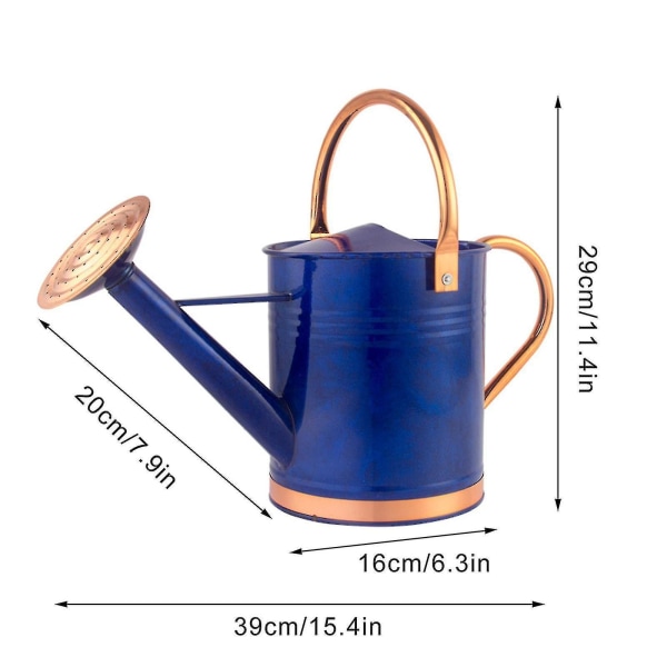 Ny Holdbar Vannkanne Metall Vannkanne Hageverktøy Plantevanning Vannkanne Coffee Gold 2.5L