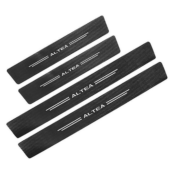 Auton ovien kynnyslistatarrat suojaavat tarvikkeet Seat Ibiza Leon Arona Altea Ateca Tarraco Alhambra Arosa Exeo Mii Toledo For Altea Black White