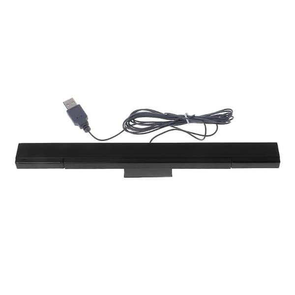 USB-koblet sensorlinje for Wii - erstatning for infrarød IR-strålebevegelsessensorsignalmottaker for Wii-system Black