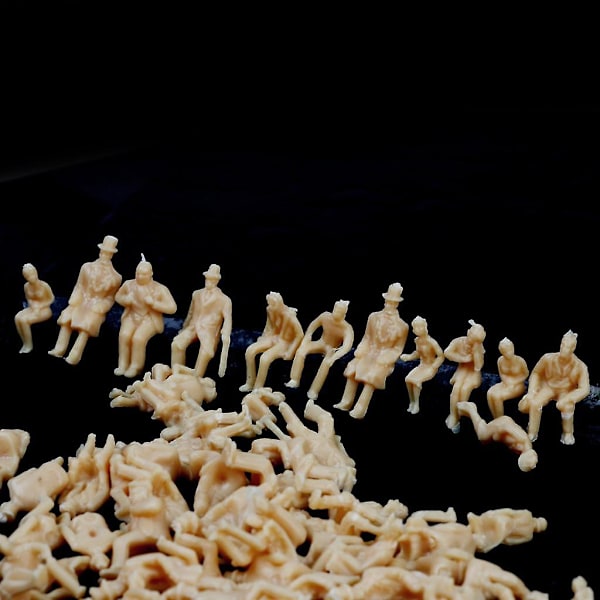 Model Tog Umalede Siddende Mennesker Passagerer Figurer 1:87 Skala x300