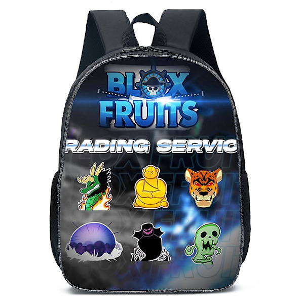 ROBLOX Blox Fruits Ryggsäck Studenter Cartoon Skola Bokväska Resa Ryggsäck Barn Present B