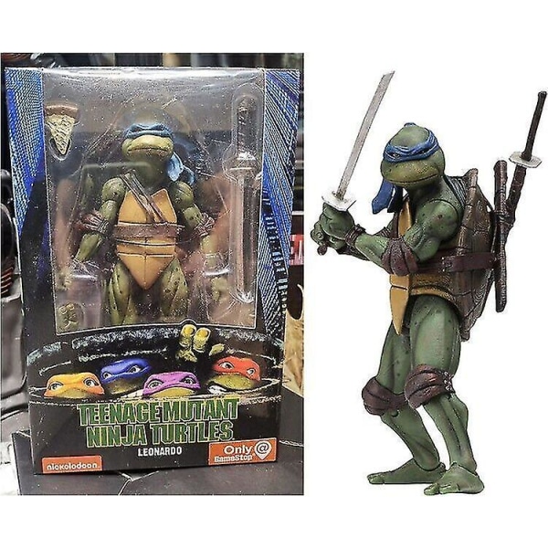 Ninja Turtles 1990-filmen 7\" Neca Tmnt Teenage Movable Toys Mutant Actionfigur Gaver til barn Leonardo