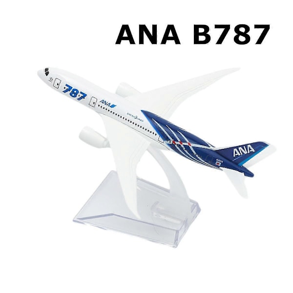 1:400 Flymodell av Boeing Airbus Fly, Die-Cast Modell, Miniatyrleketøy for Barn, Julegave til Gutter ANA B787